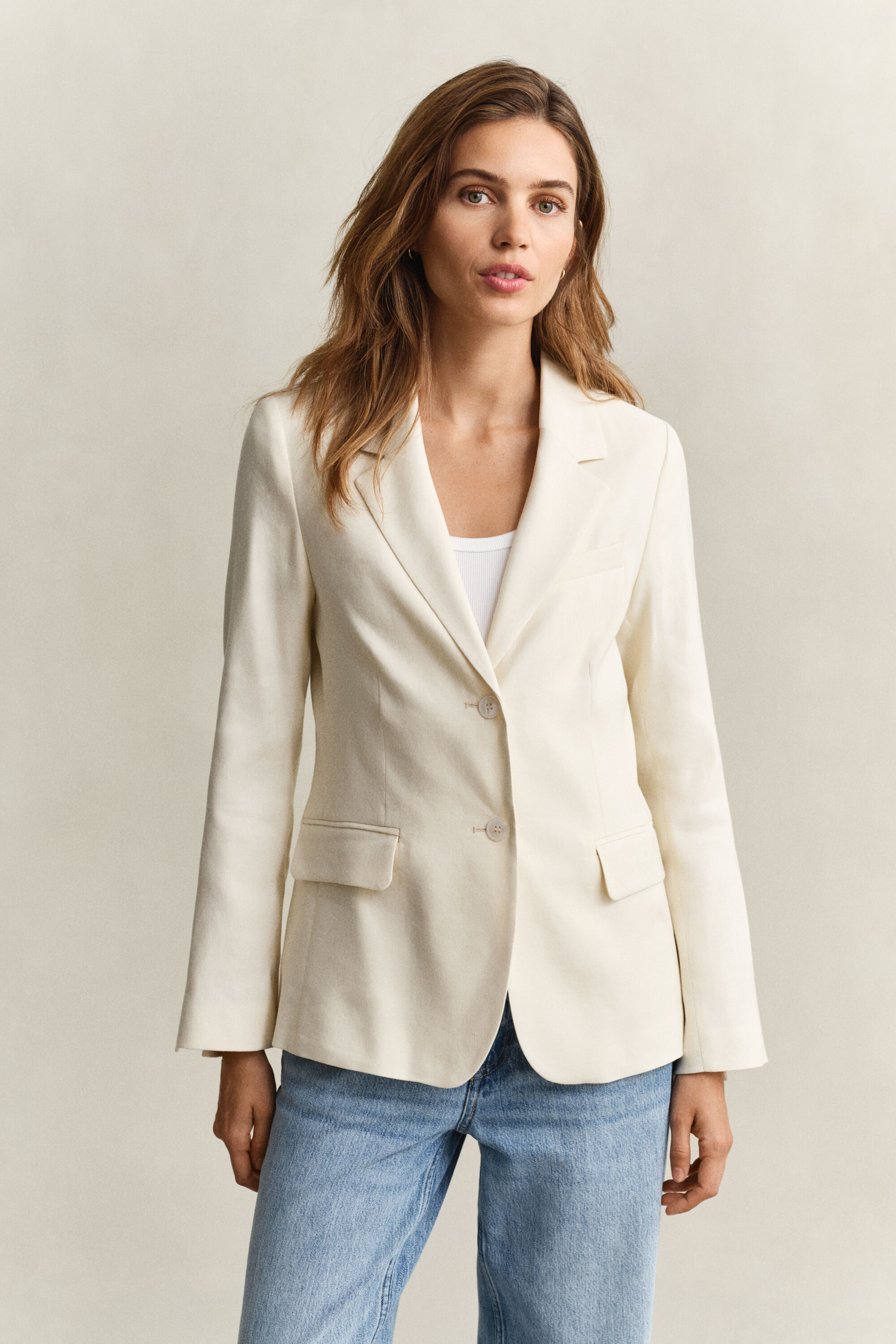 Veste blazer en lin stretch