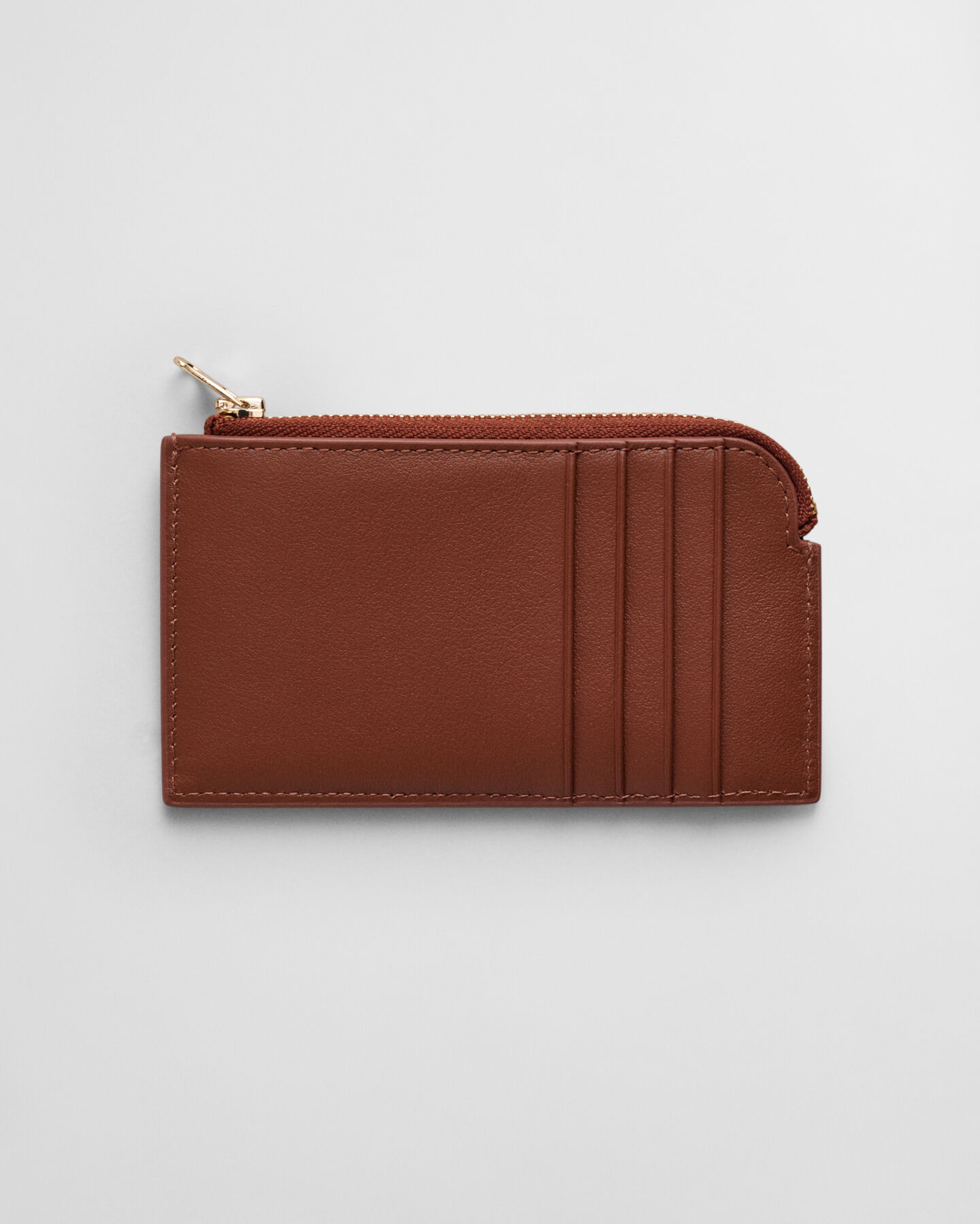 Porte-cartes zippé en cuir