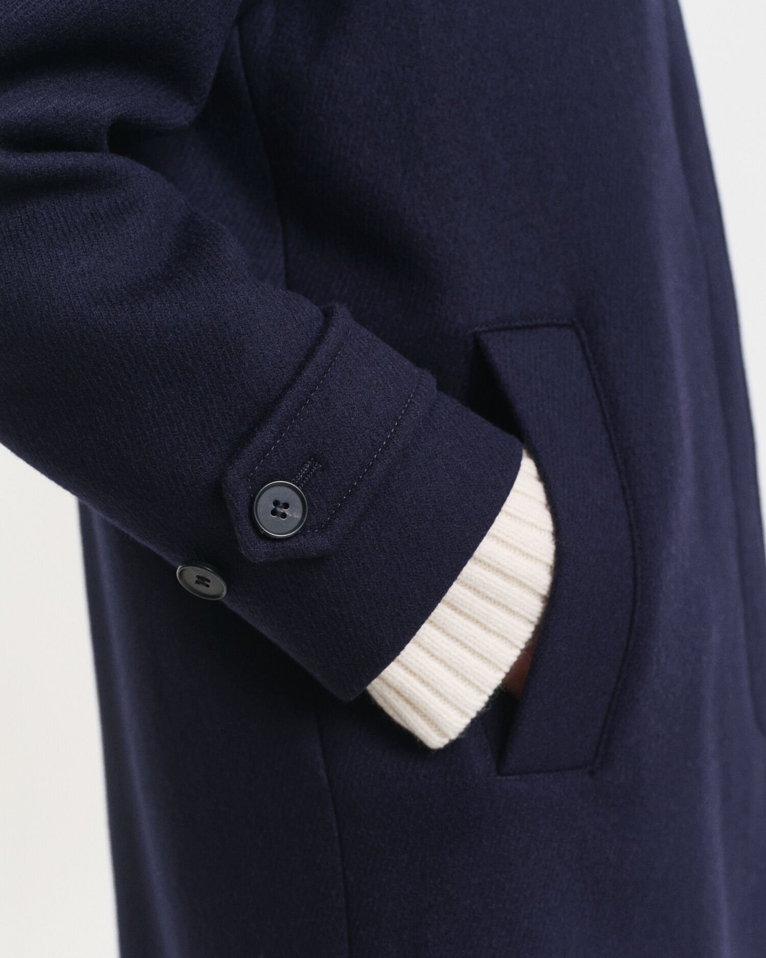 Caban en laine mélangée