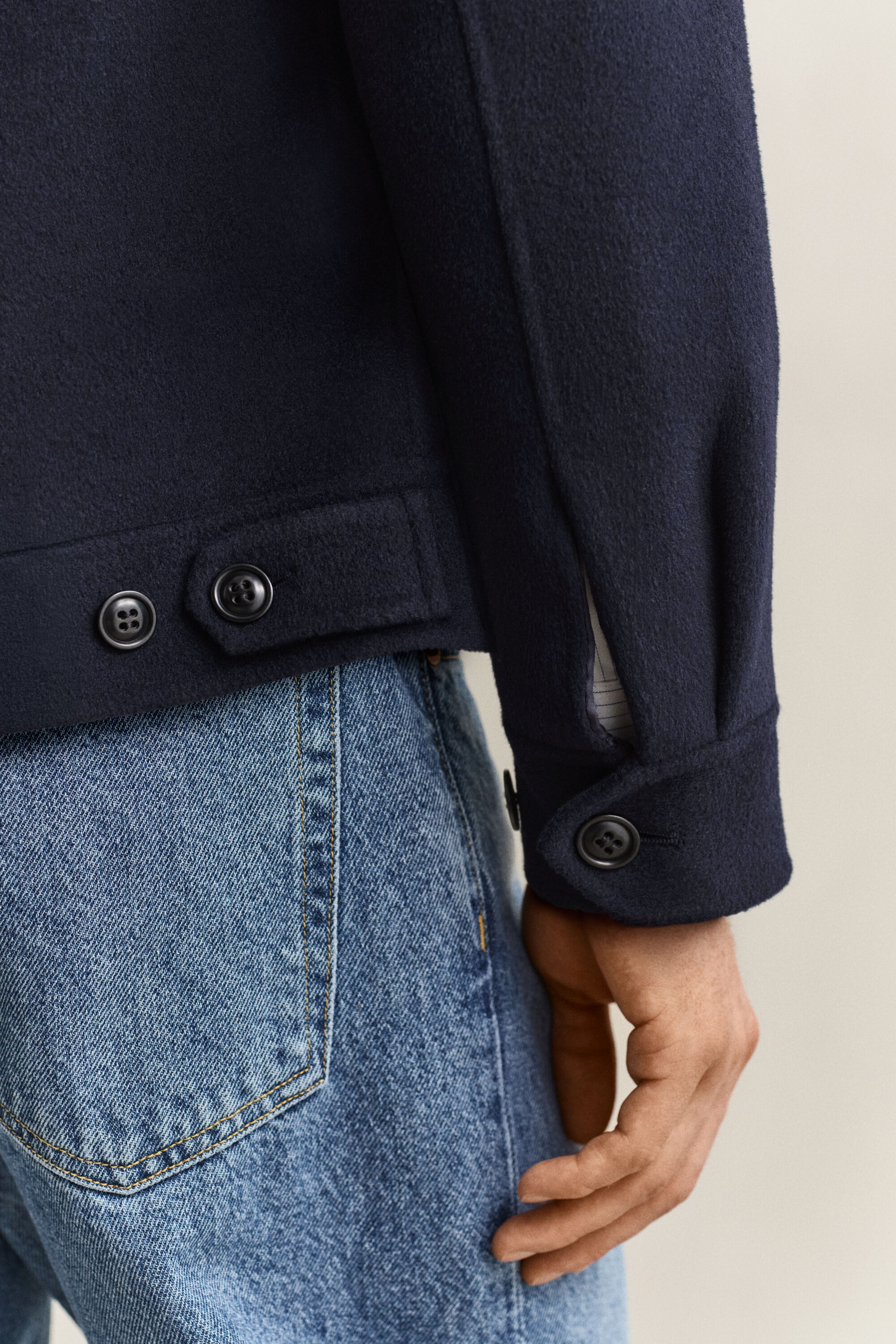 Veste cousue main