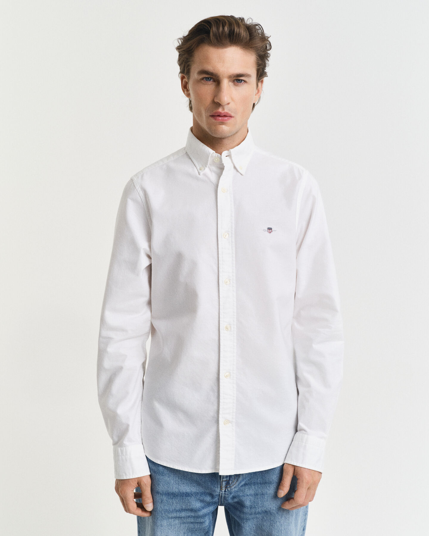 Chemise coupe slim en coton Oxford classique