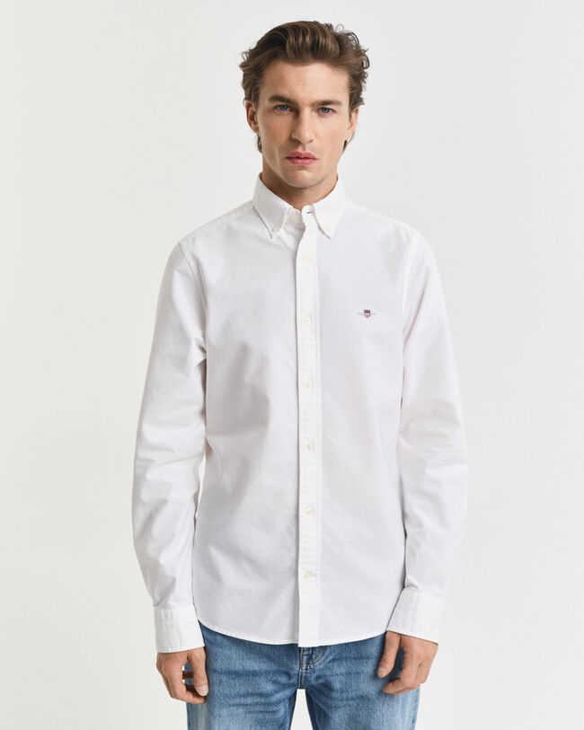 Chemise coupe slim en coton Oxford classique