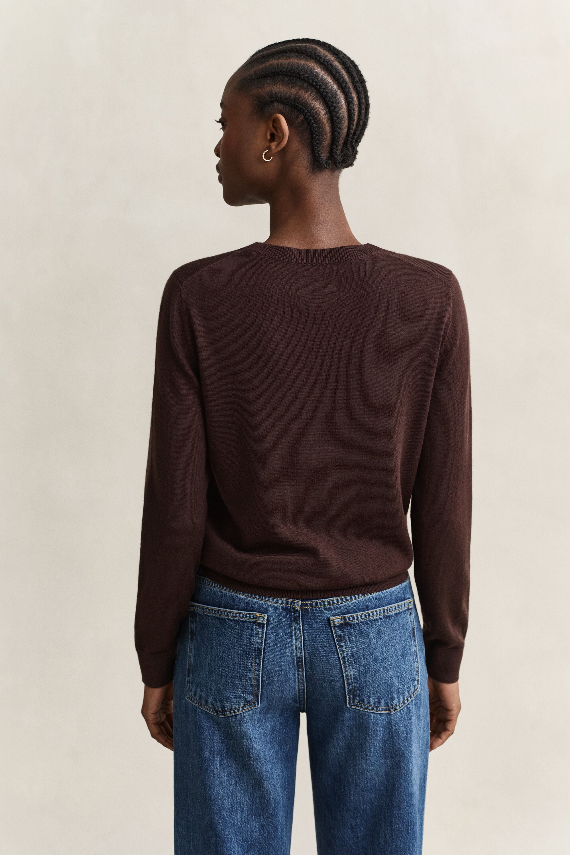 Pull col rond en laine mérinos extrafine