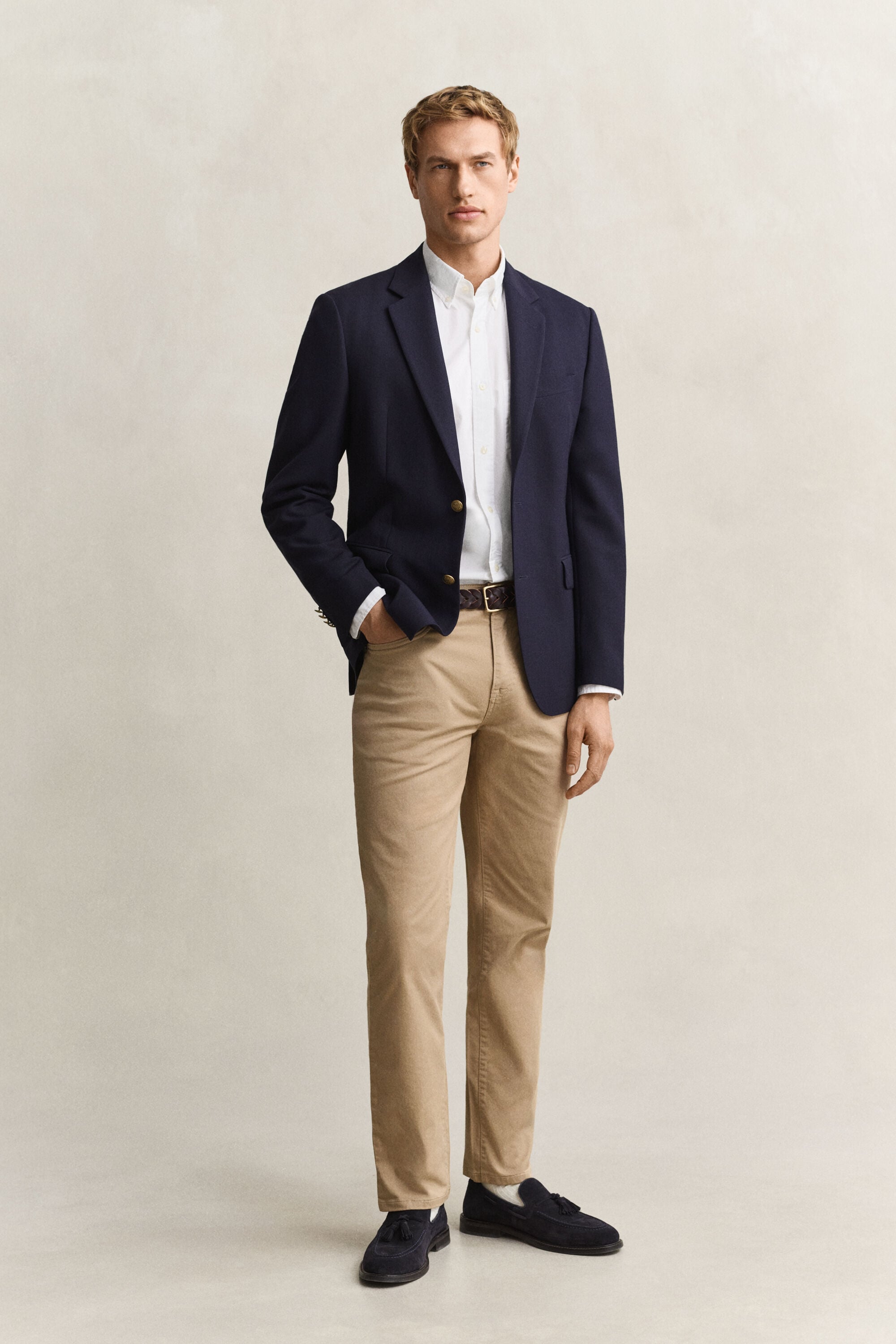 Chemise regular classique en popeline