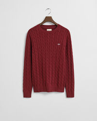 Pull col rond en maille de coton torsadée