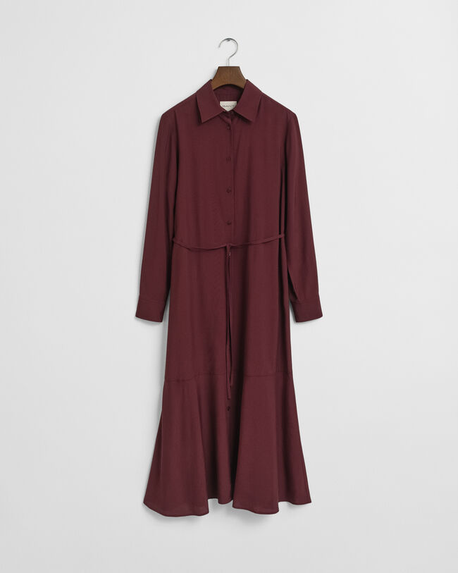 Robe-chemise midi en viscose