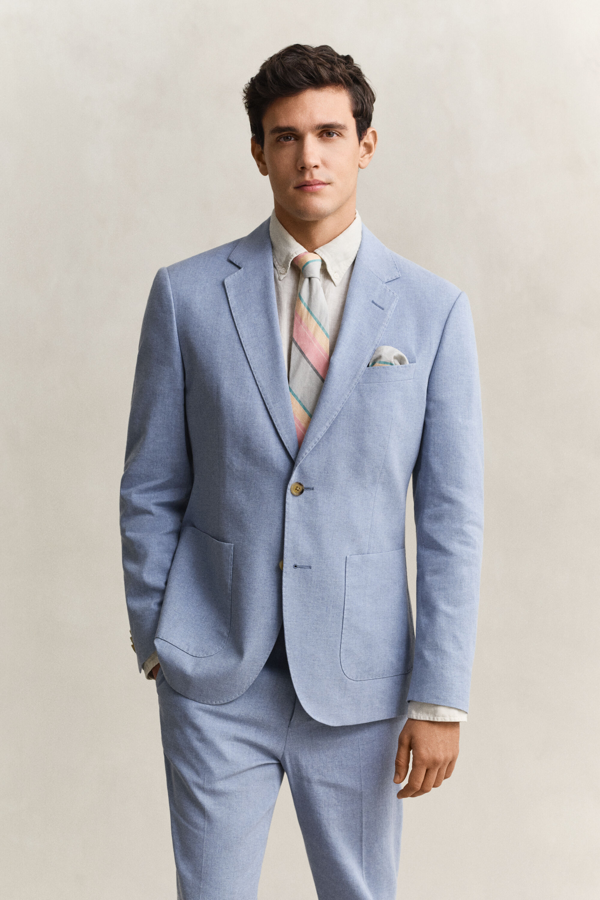 Veste de costume en lin mélangé