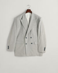 Veste blazer ultra-ample rayée à boutonnage croisé