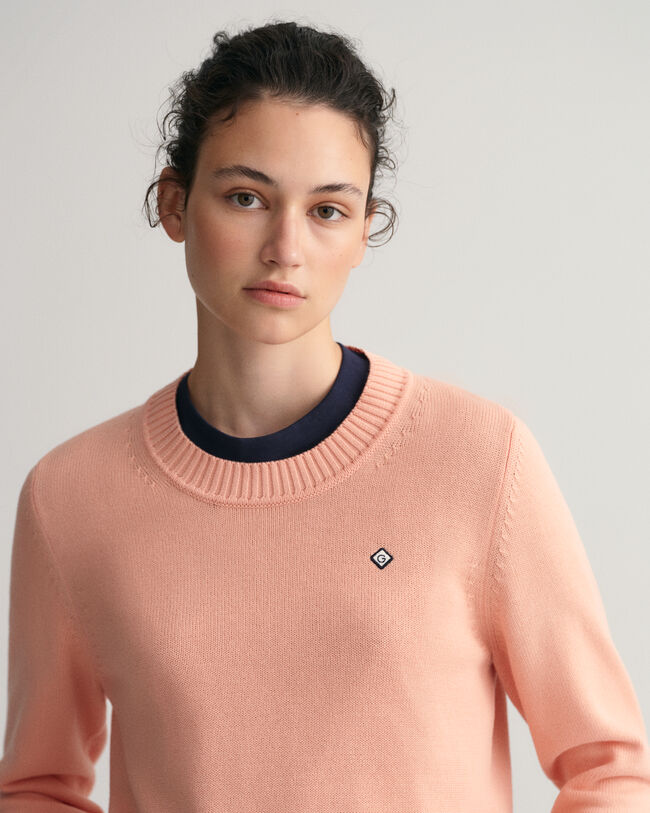 Pull ras du cou en coton Icon G