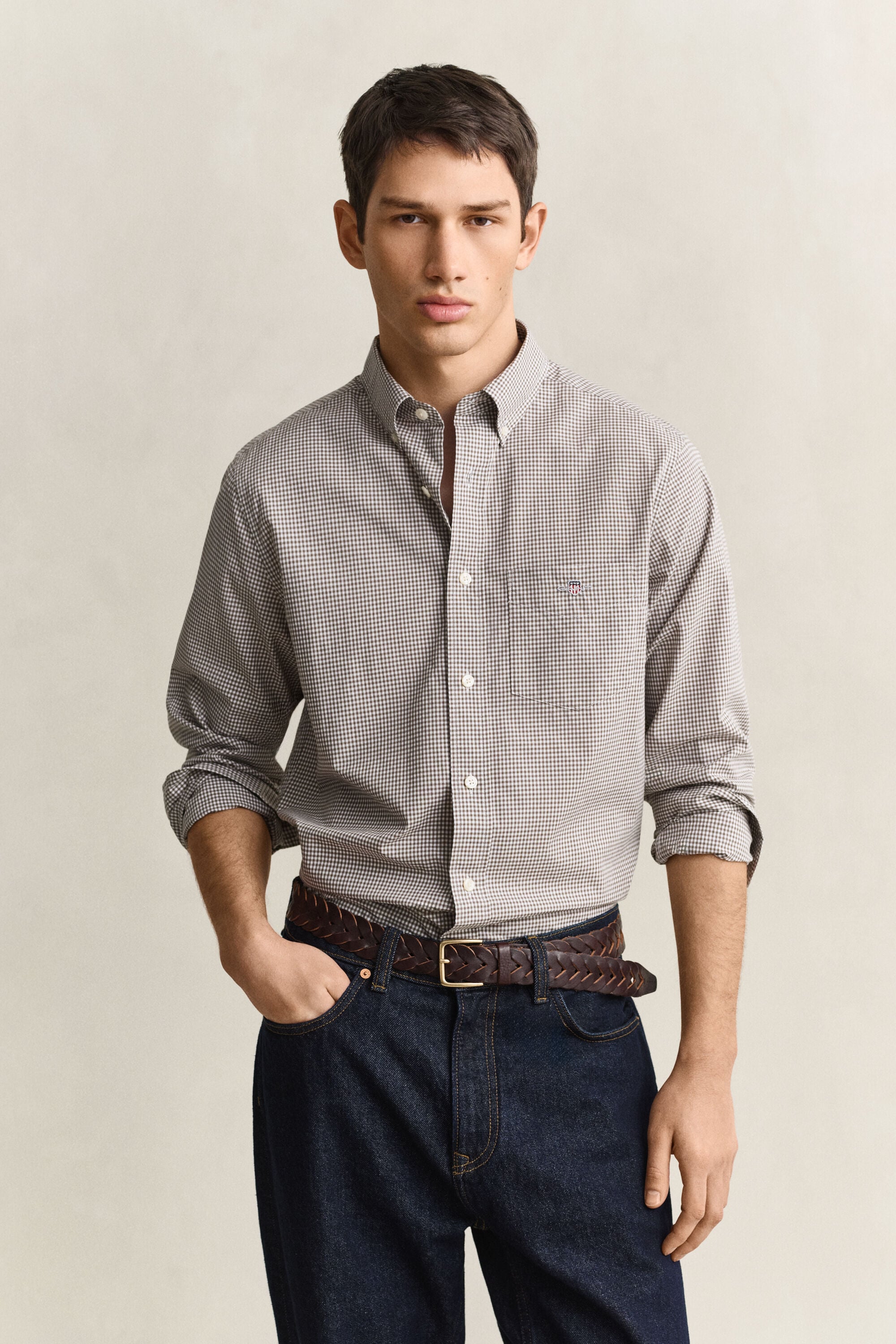 Chemise vichy en popeline classique