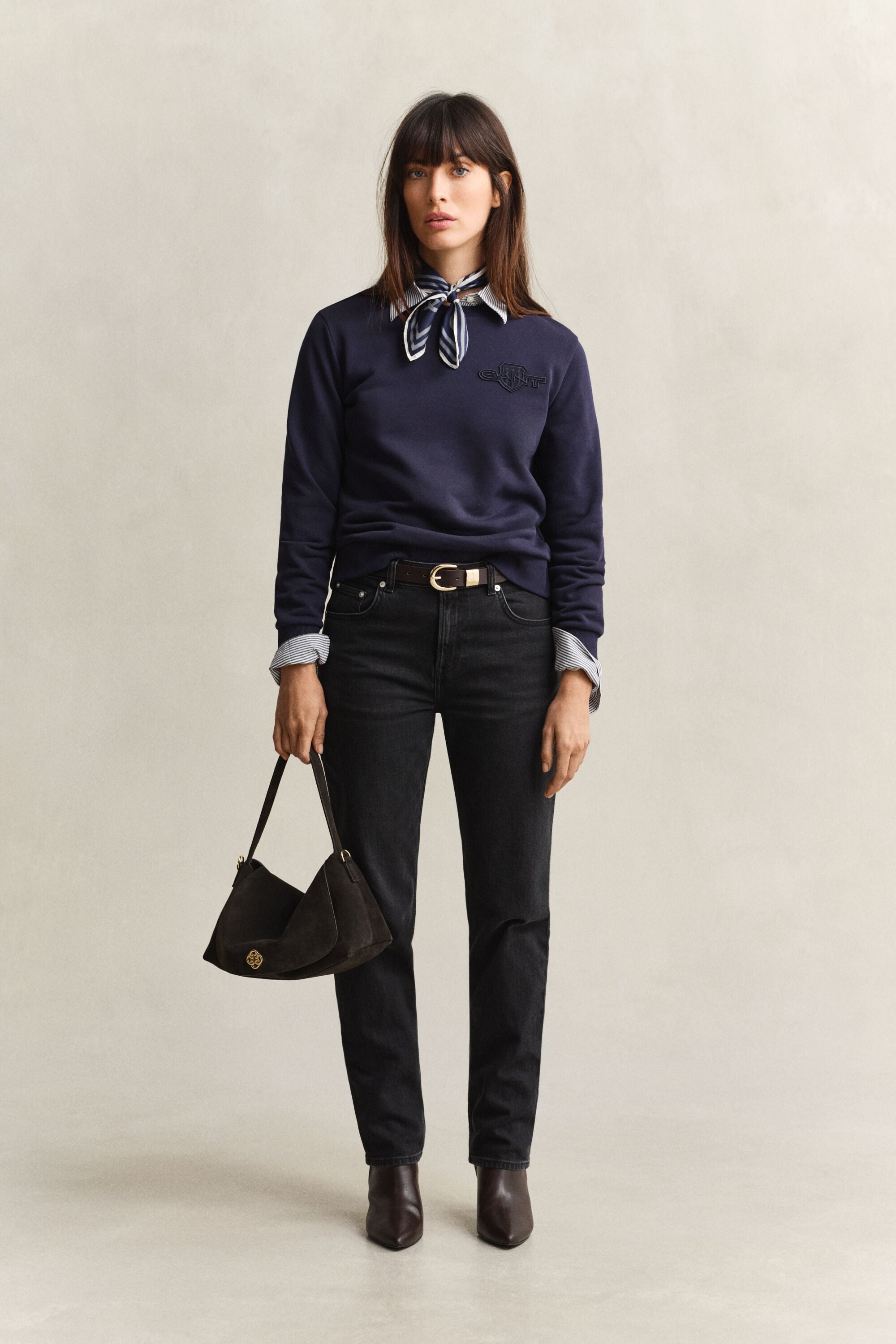 Chemise en popeline à rayures