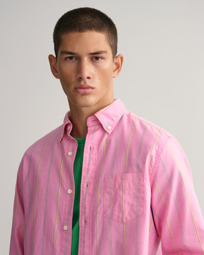 Chemise regular fit en coton Oxford &agrave; rayures Archive