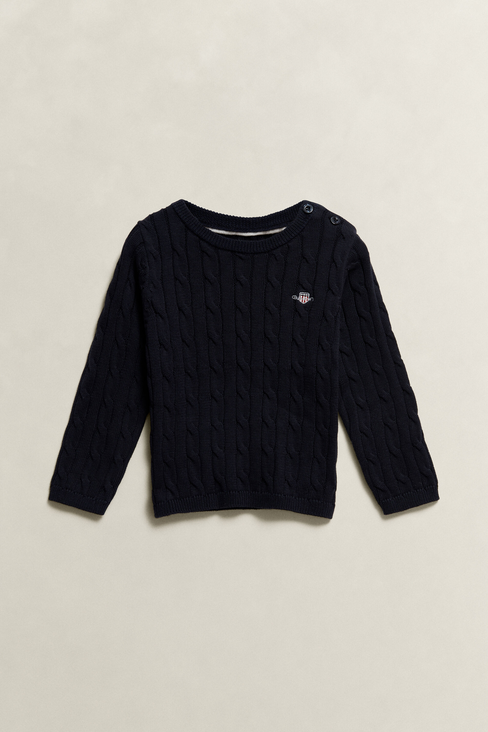 Pull en maille torsadée Shield Fille