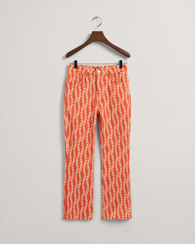 Jean court Chain Print