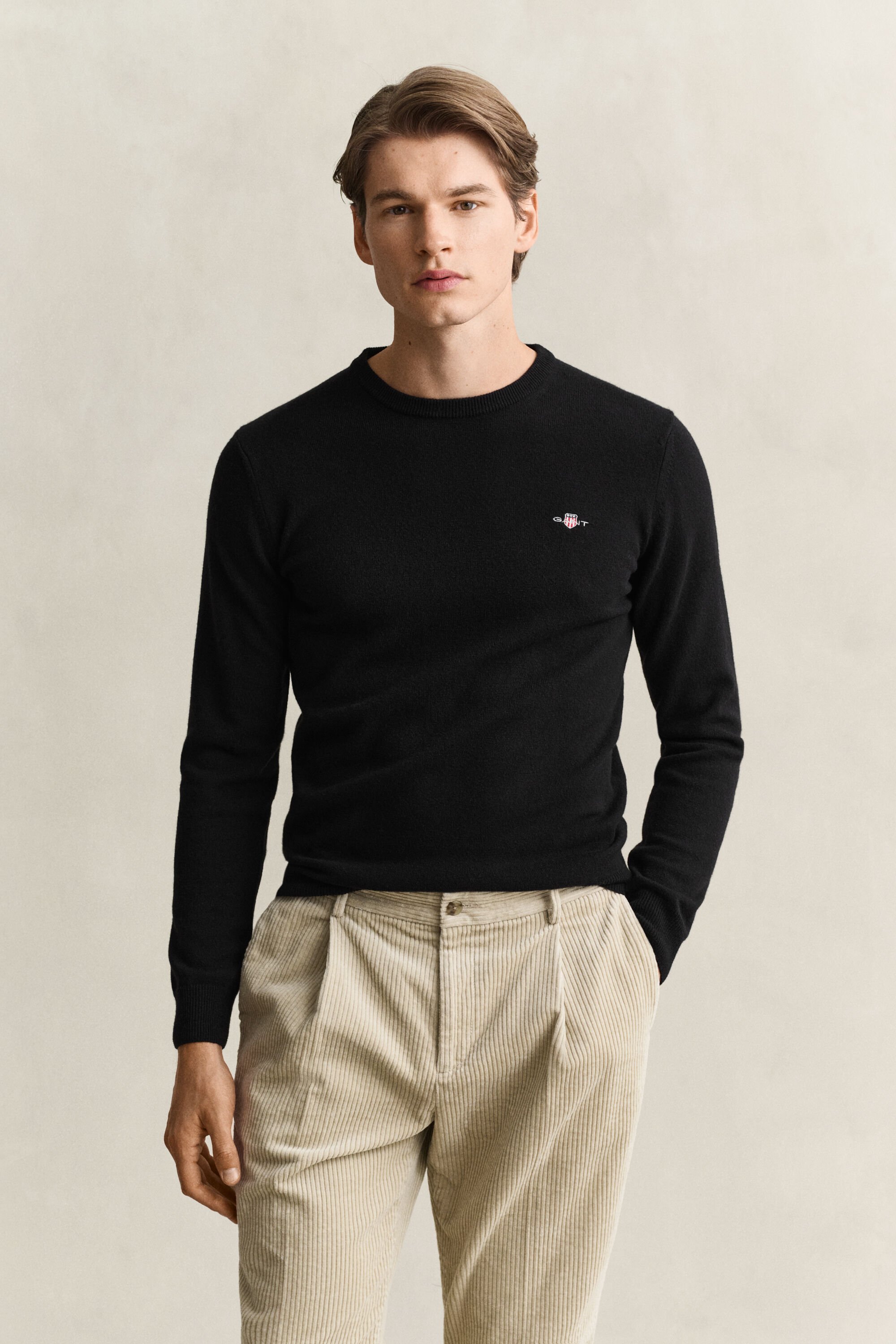 Pull col rond en laine d’agneau