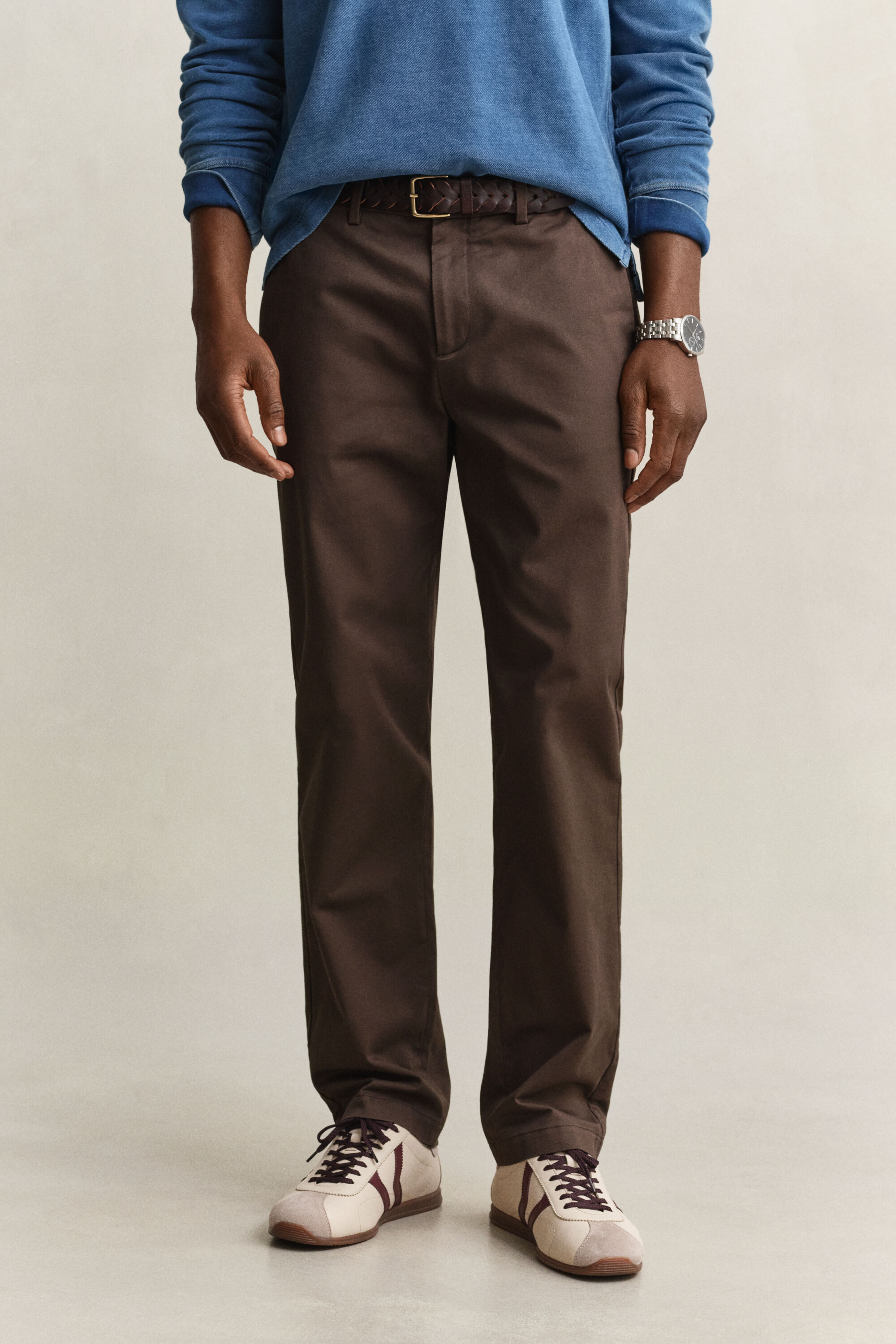 Pantalon chino élégant coupe regular