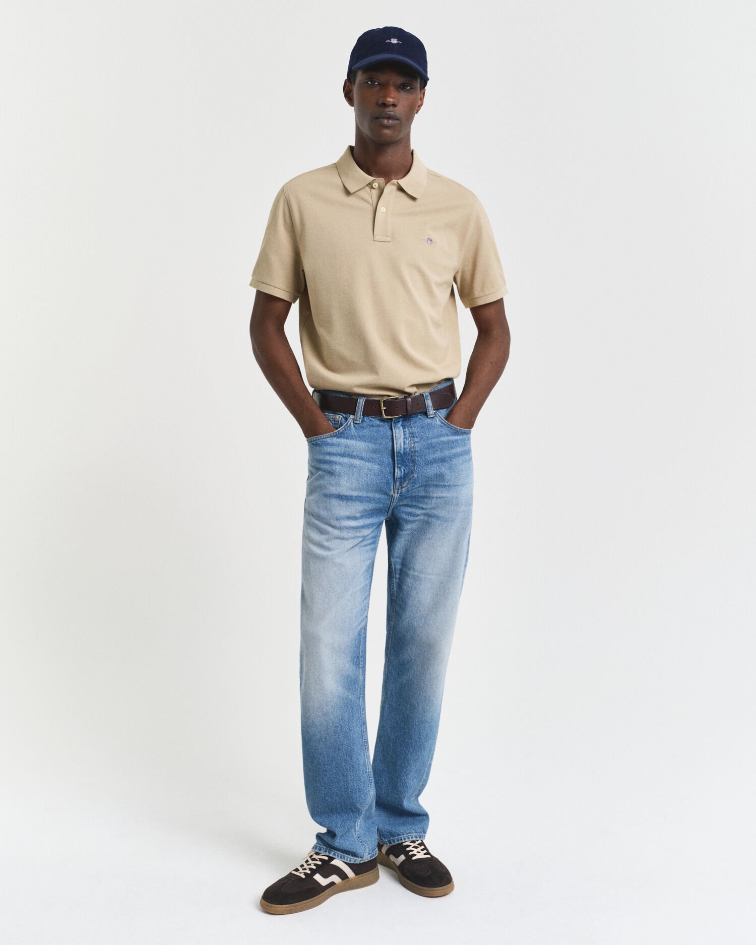 Polo coupe regular en coton piqué Shield