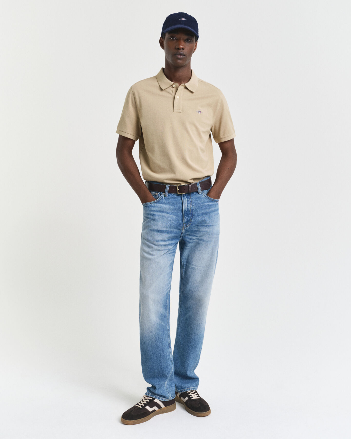 Polo coupe regular en coton piqué Shield