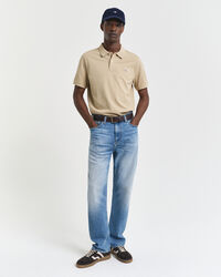 Polo coupe regular en coton piqué Shield