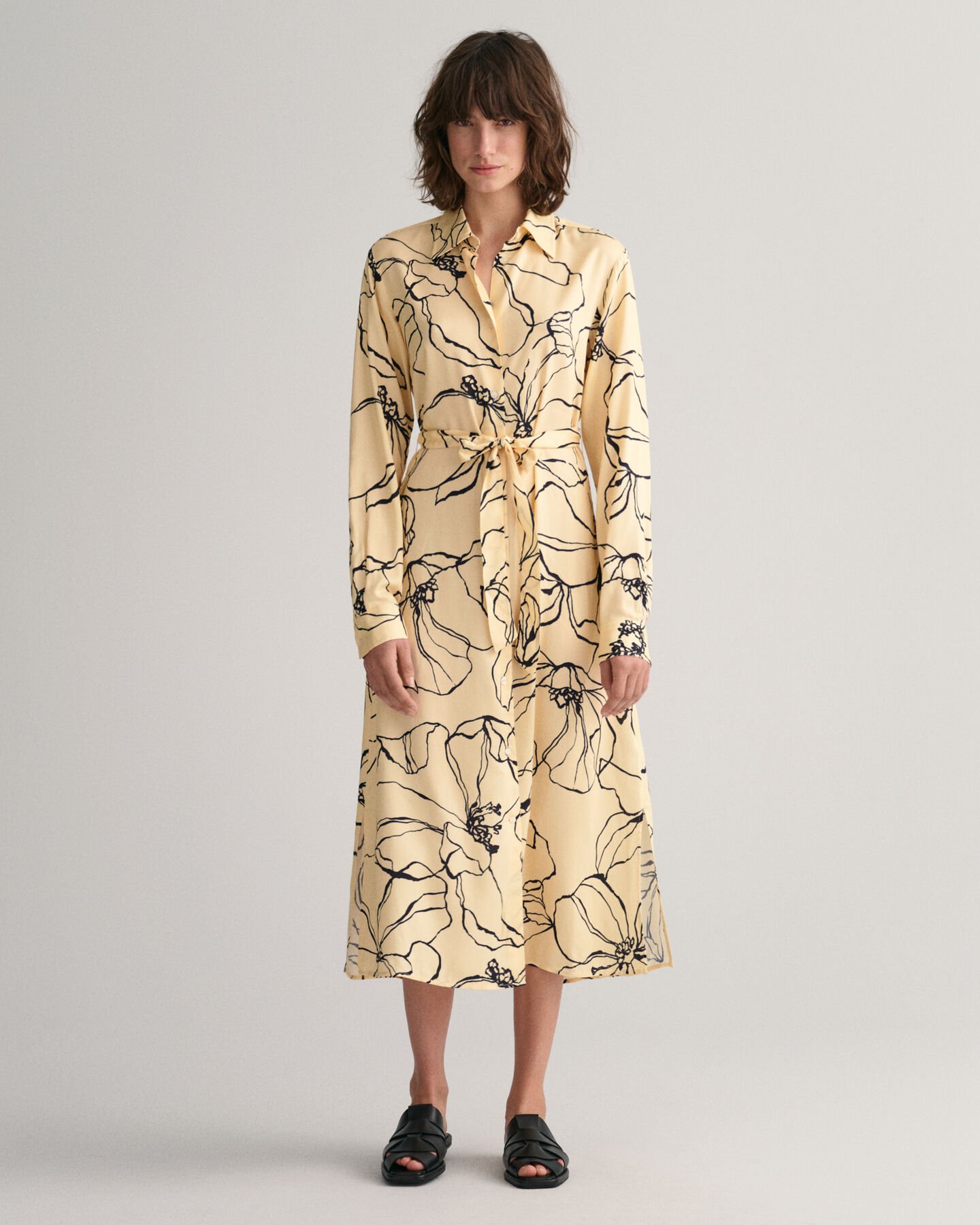 Robe-chemise à motif Line Drawing