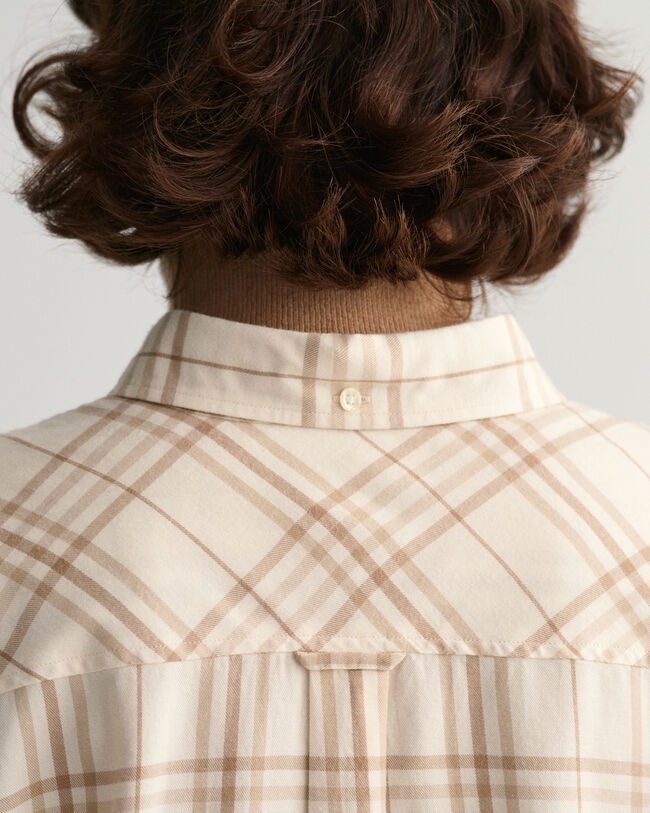 Chemise relaxed fit en flanelle à carreaux