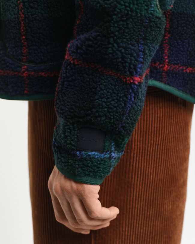 Veste en polaire à carreaux