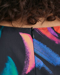 Robe &agrave; imprim&eacute; floral avec manches volumineuses