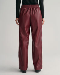 Pantalon relaxed fit en similicuir Pull-On