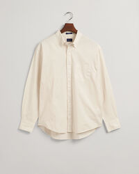 Chemise relaxed fit en coton Oxford teint en pi&egrave;ce