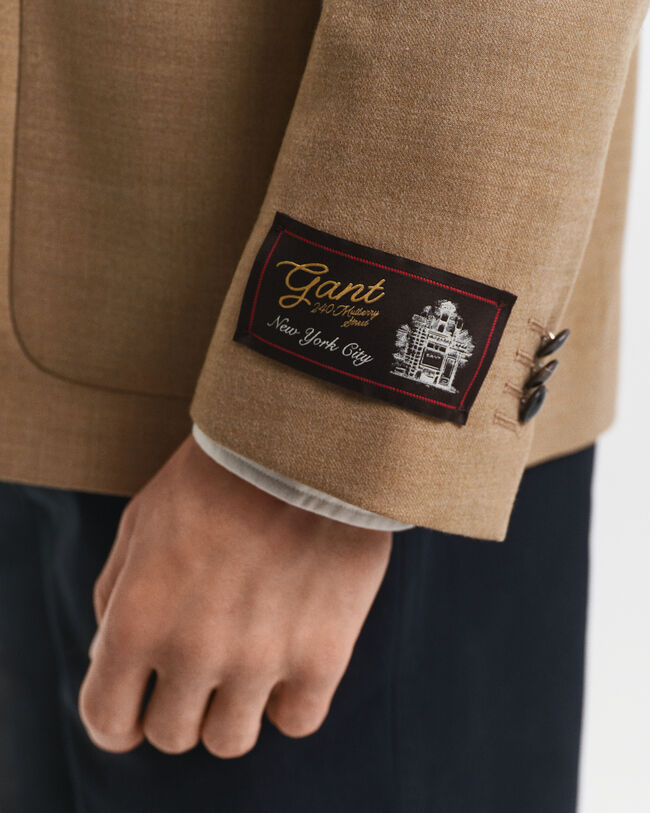 Veste blazer Club en flanelle camel