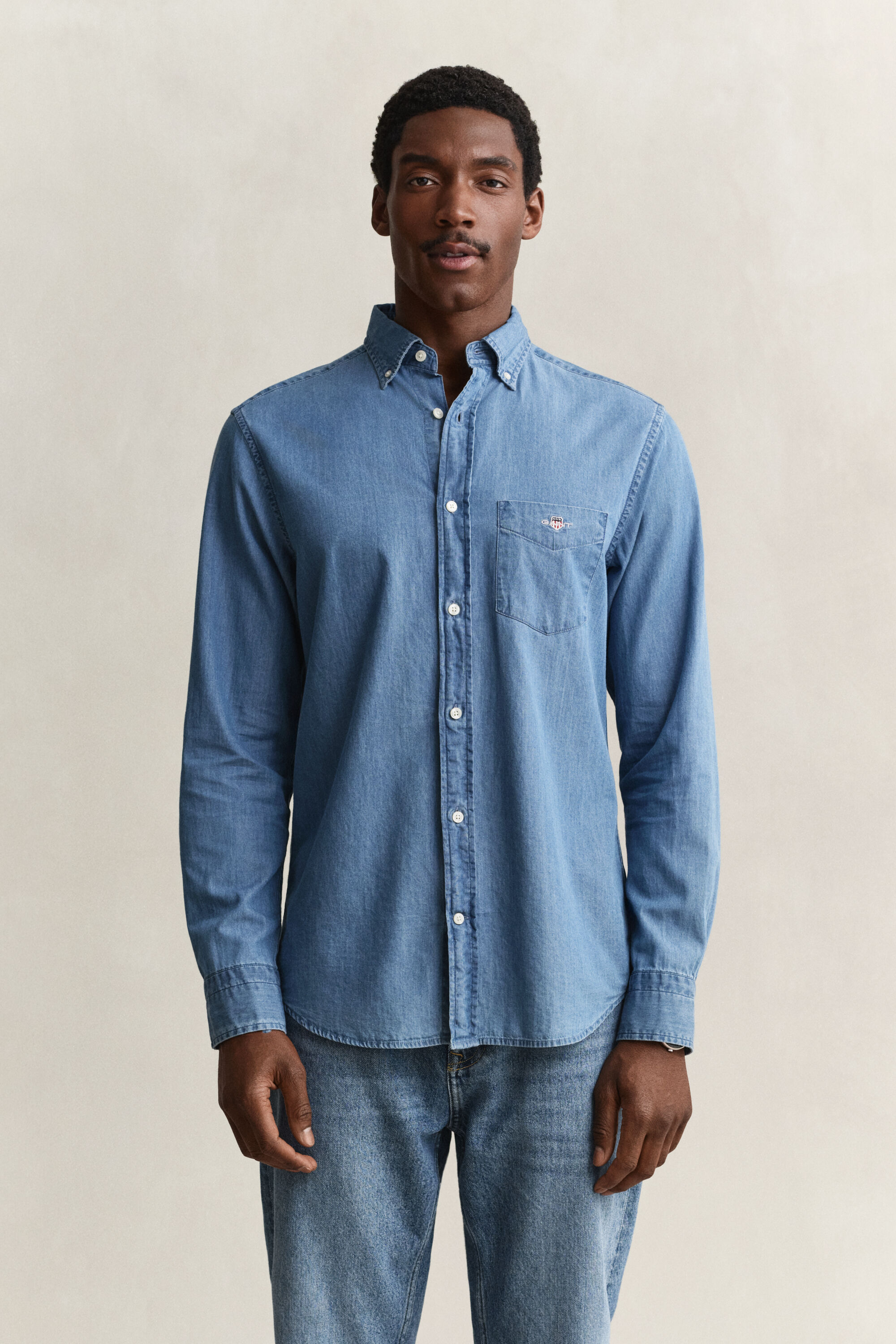 Chemise coupe regular indigo