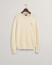 Pull ras du cou en coton Textured