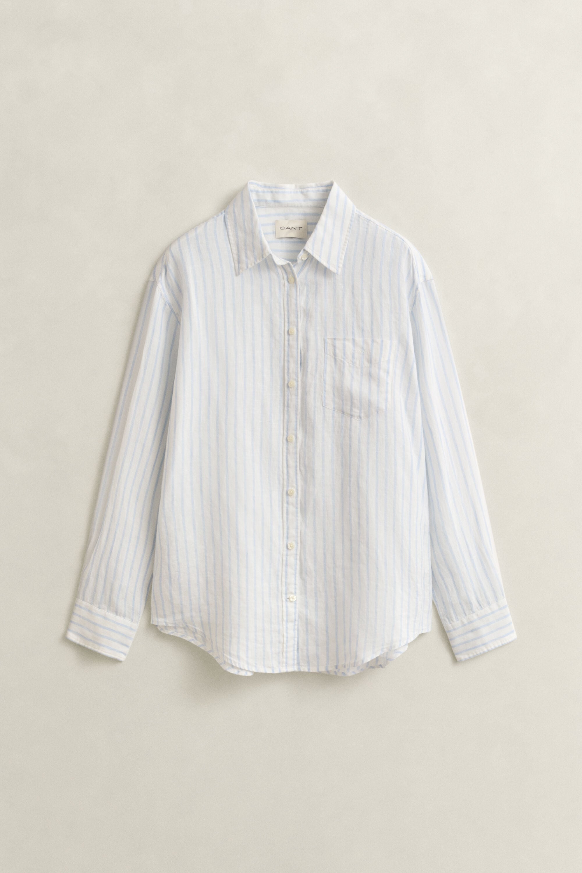 Chemise relaxed fit en lin à rayures