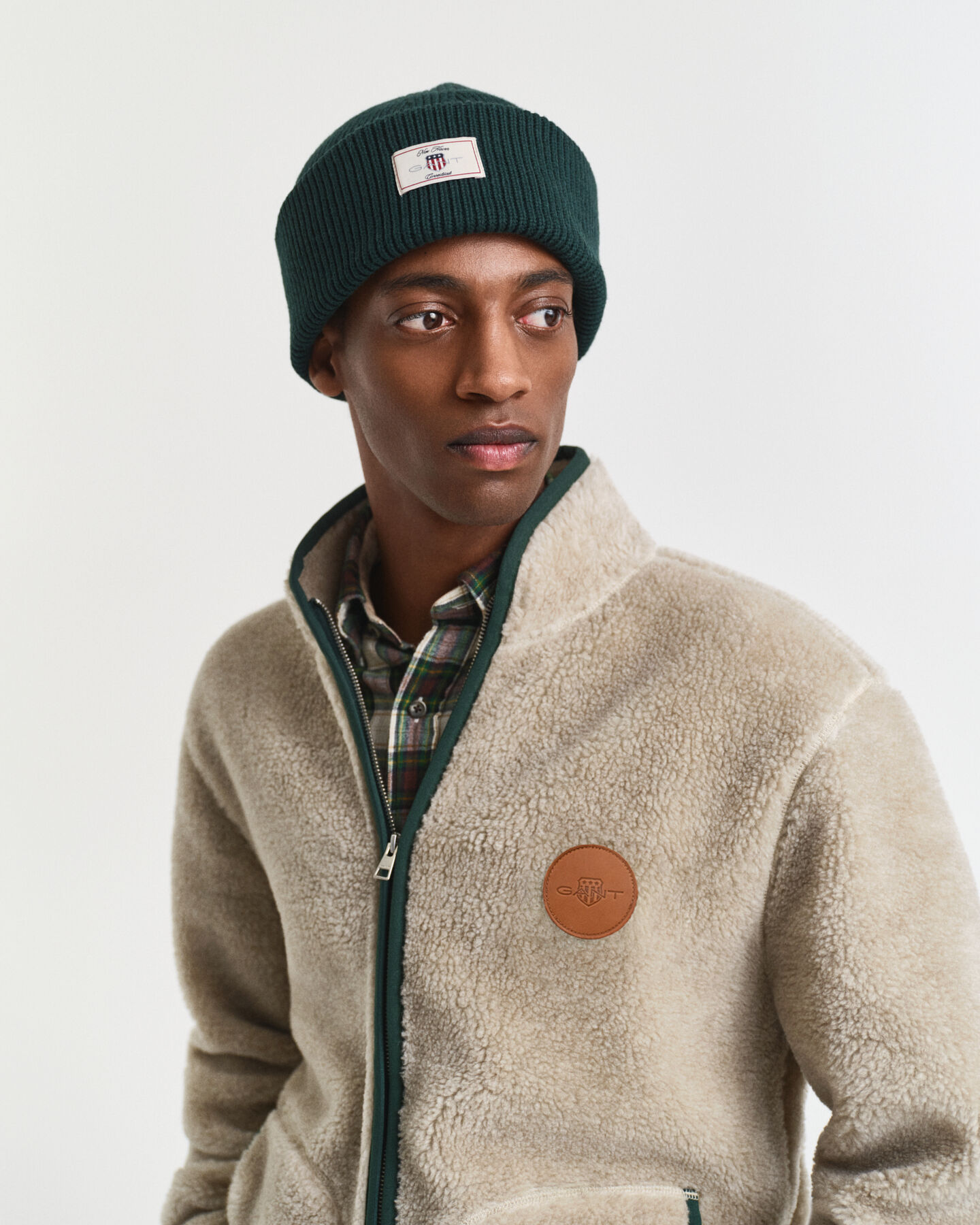 Bonnet côtelé en coton mélangé