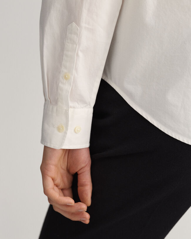 Chemise regular fit en popeline de coton