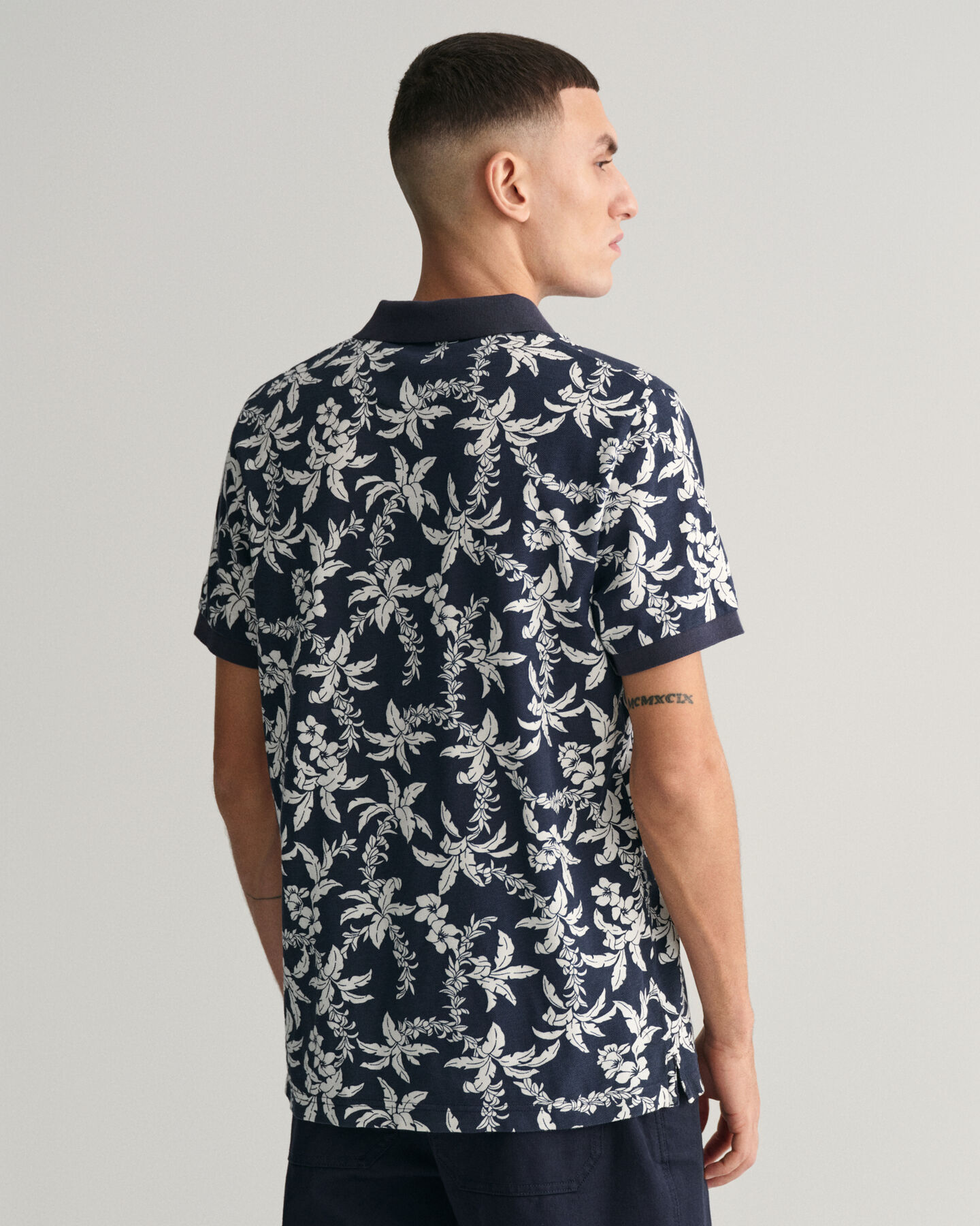 Polo en coton piqué Palm Lei Print