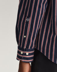 Chemise relaxed fit à rayures armurées