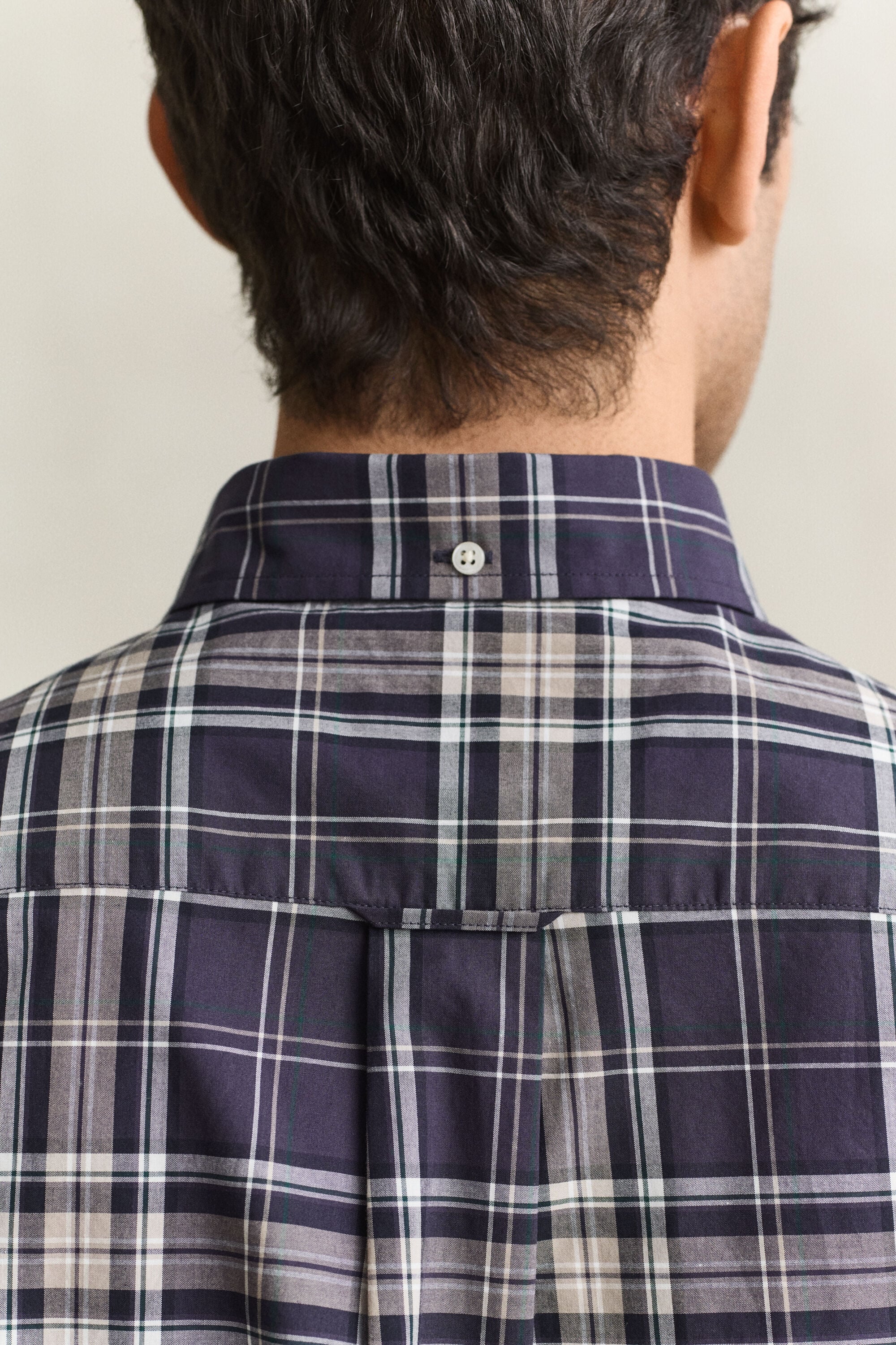 Chemise en popeline à carreaux