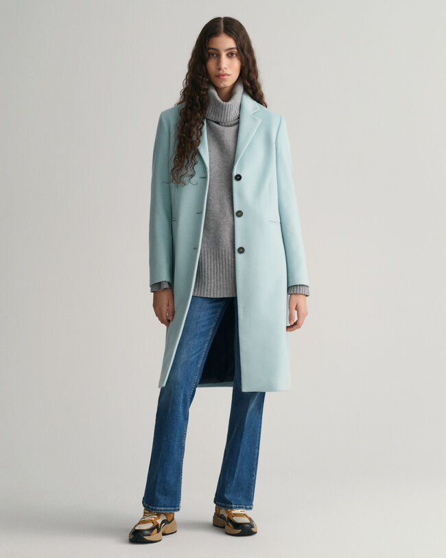 Manteau élégant en laine mélangée