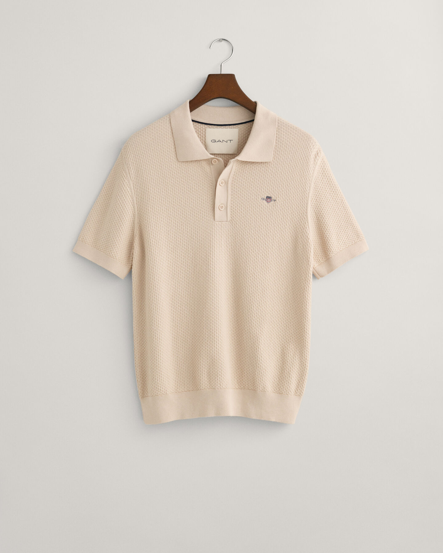 Pull fa&ccedil;on polo en coton Structured