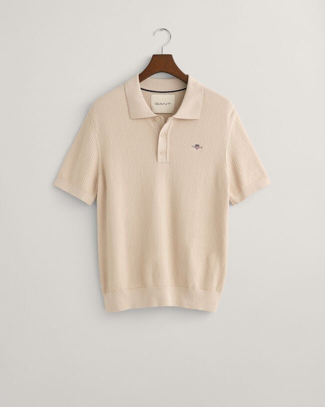 Pull fa&ccedil;on polo en coton Structured