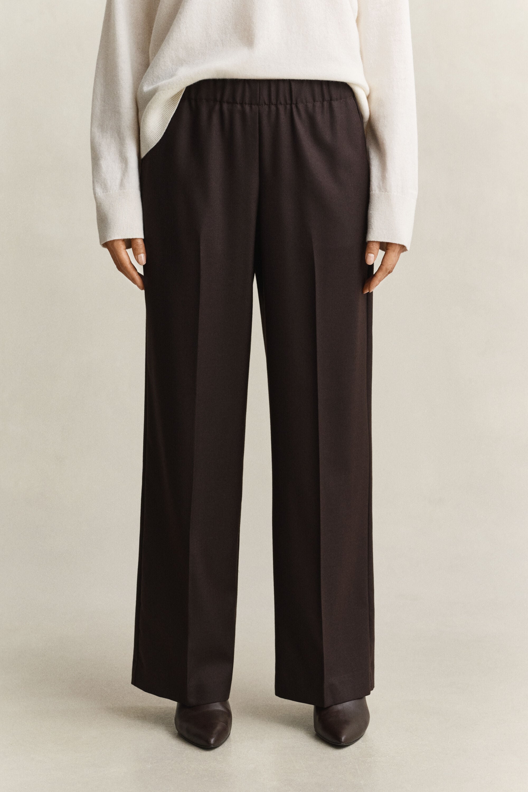 Pantalon en laine mélangée
