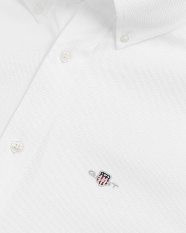 Chemise coupe regular en jersey de coton piqué