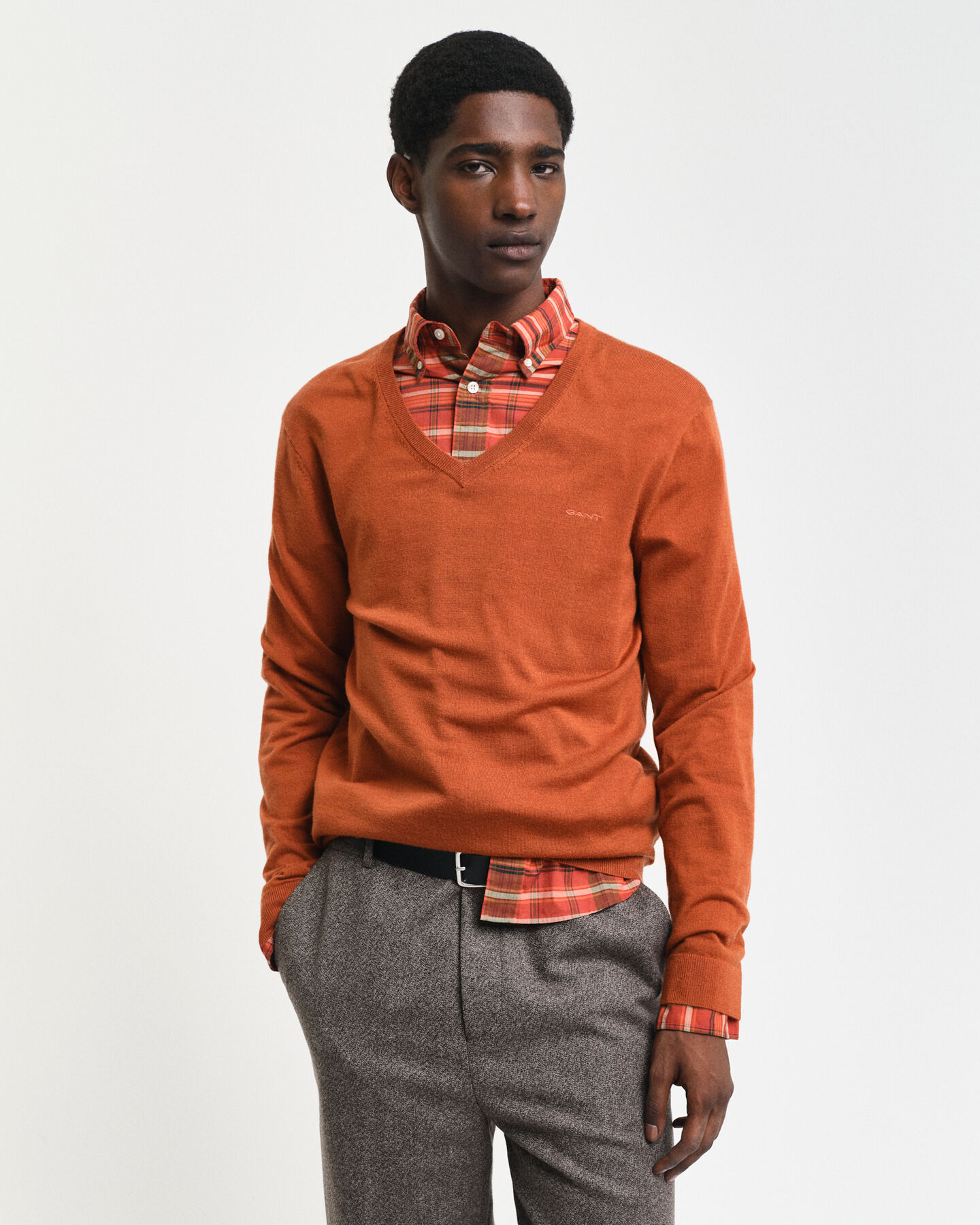 Pull col V en laine mérinos extrafine