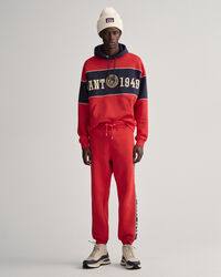 Pantalon de jogging &agrave; empi&egrave;cements lat&eacute;raux contrast&eacute;s