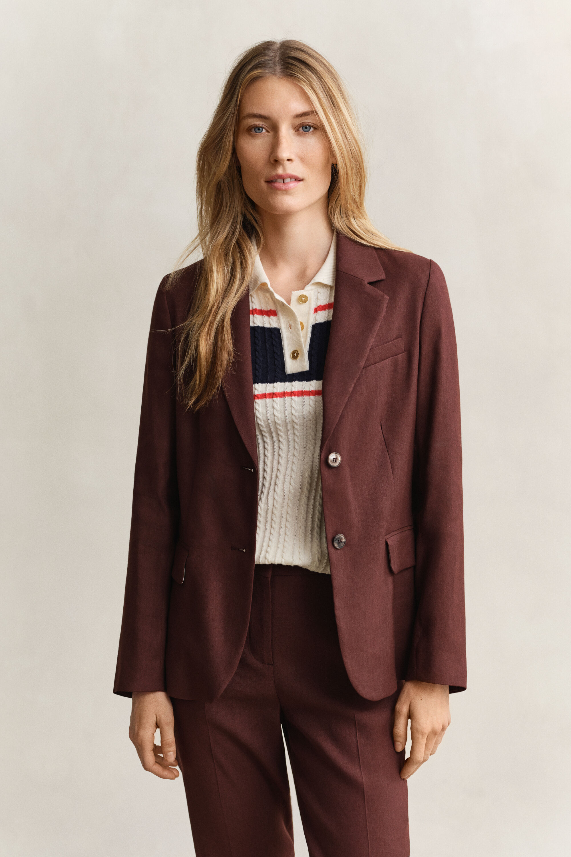 Veste blazer en lin stretch