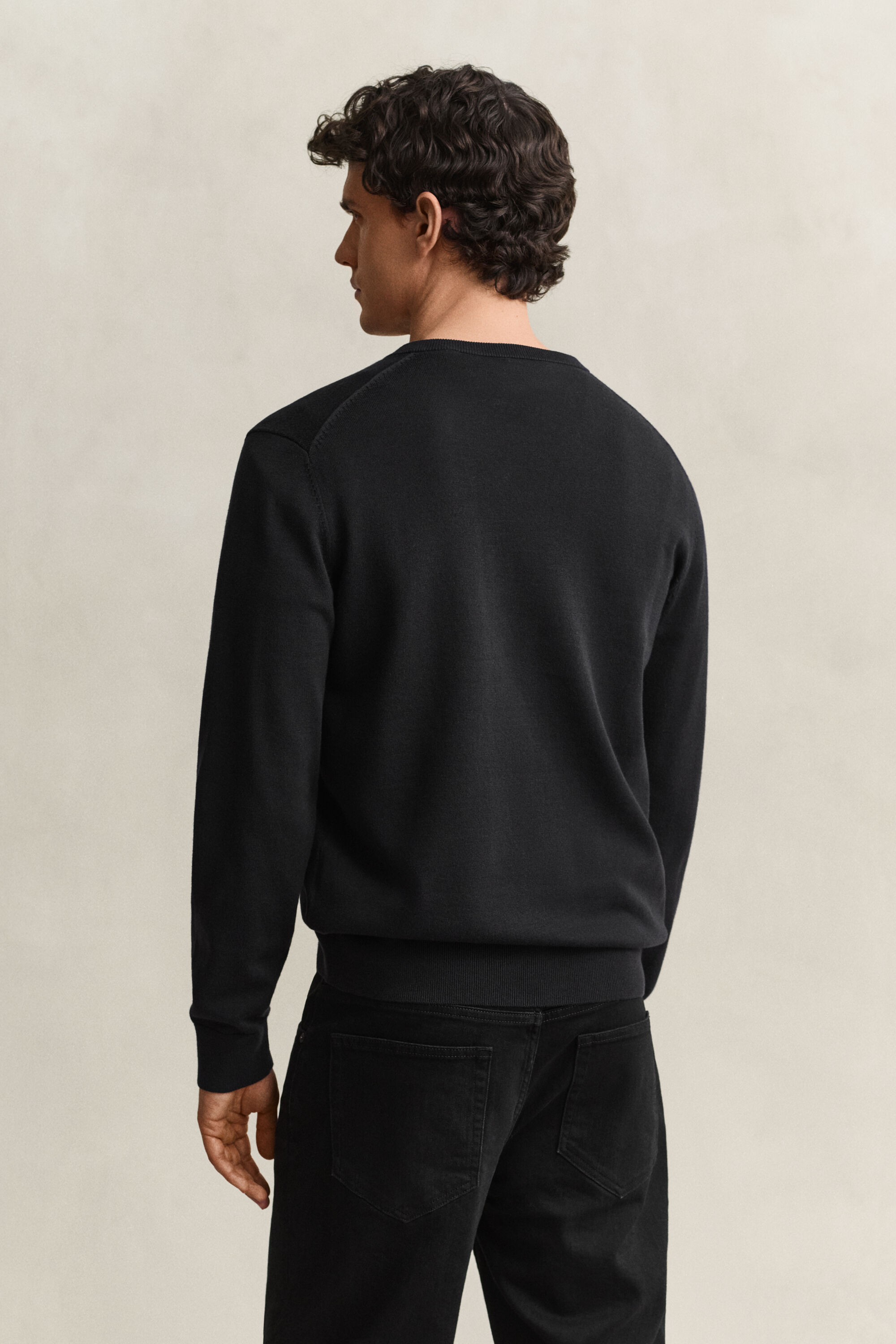 Pull col V en coton
