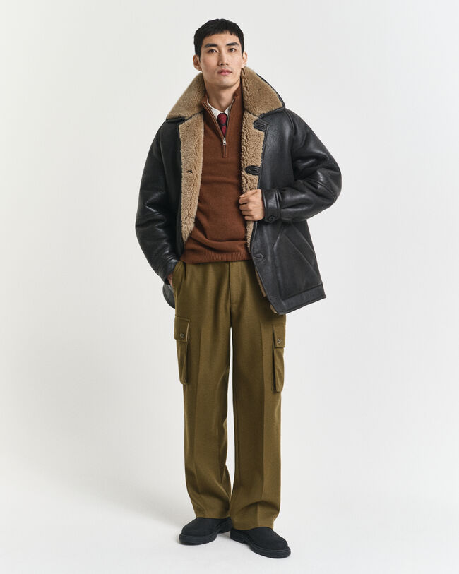 Pull à demi-zip en cachemire