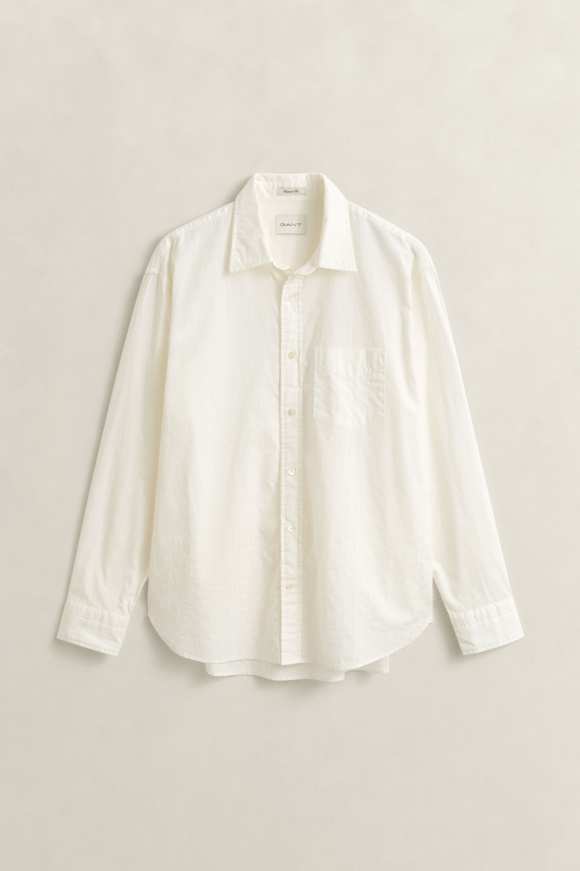 Chemise relaxed fit à rayures Dobby