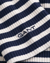 Haut col roulé côtelé à rayures et manches longues